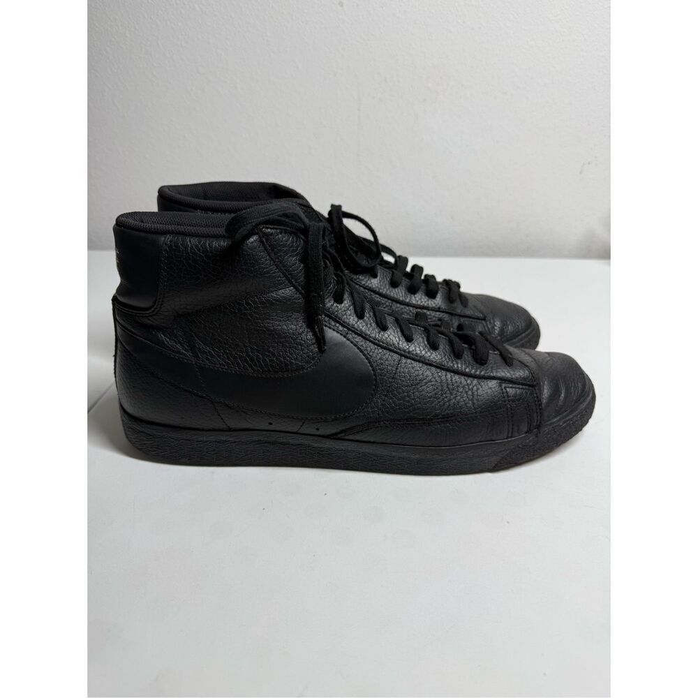 Nike Blazer Mid MensβLeather Shoes Size 15 Black Sneakers 429988-007 *See Notes